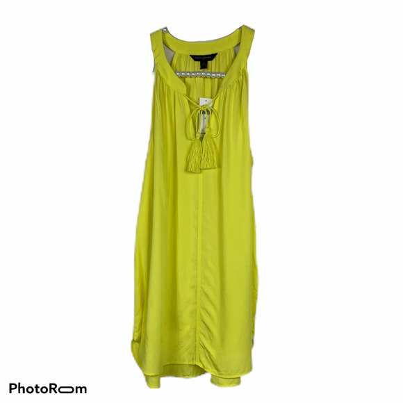 Banana Republic women's yellow sleeveless tassel blouse‎ size Small NEW - Picture 1 of 4